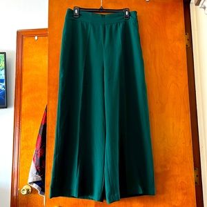 Green wide flared pants